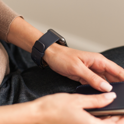 Ремешок для Apple Watch 40/41/42 mm из кожи теленка,  цвета индиго