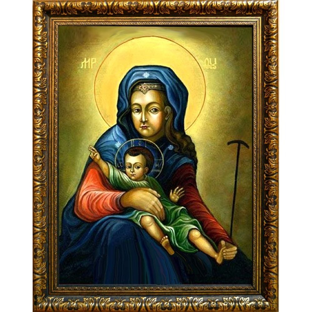 Милостивая Услышательница икона Божией Матери. Копия иконы из Зачатьевского монастыря на холсте.