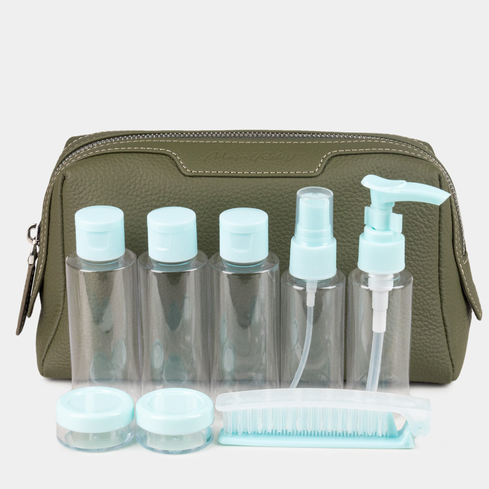 Несессер Trapèze кожи теленка, зеленого цвета