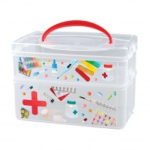 Аптечка двух секционная «MULTI BOX», бесцветная, 24,5*16*16,5 см