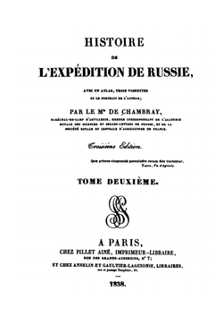 Histoire De L'expédition De Russie. Volume 2 | Georges Chambray