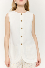 Жилет удлиненный изо льна