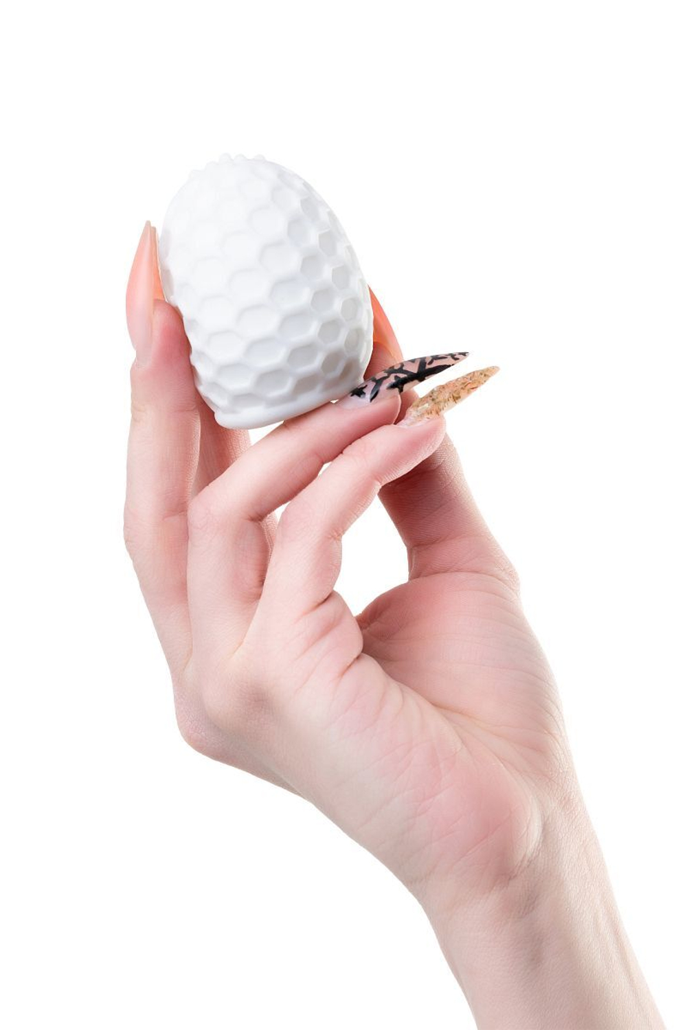 Белый рельефный мастурбатор Pufl (Цвет: белый)