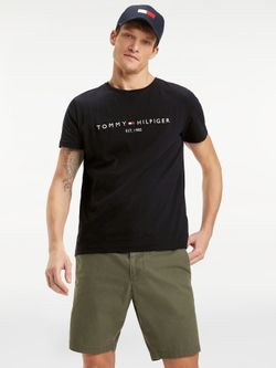 Футболка Tommy Hilfiger Organic Cotton Tommy Logo Jet Black