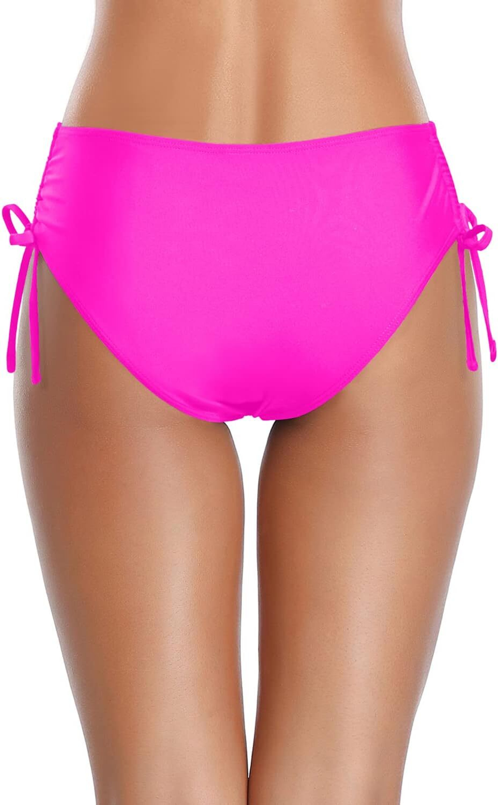 Розовые женские плавки с утяжкой по бокам