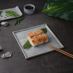 Тарелка 20*20 см h1,2 см квадратная Stone Untouched Taiga P.L. Proff Cuisine [1]