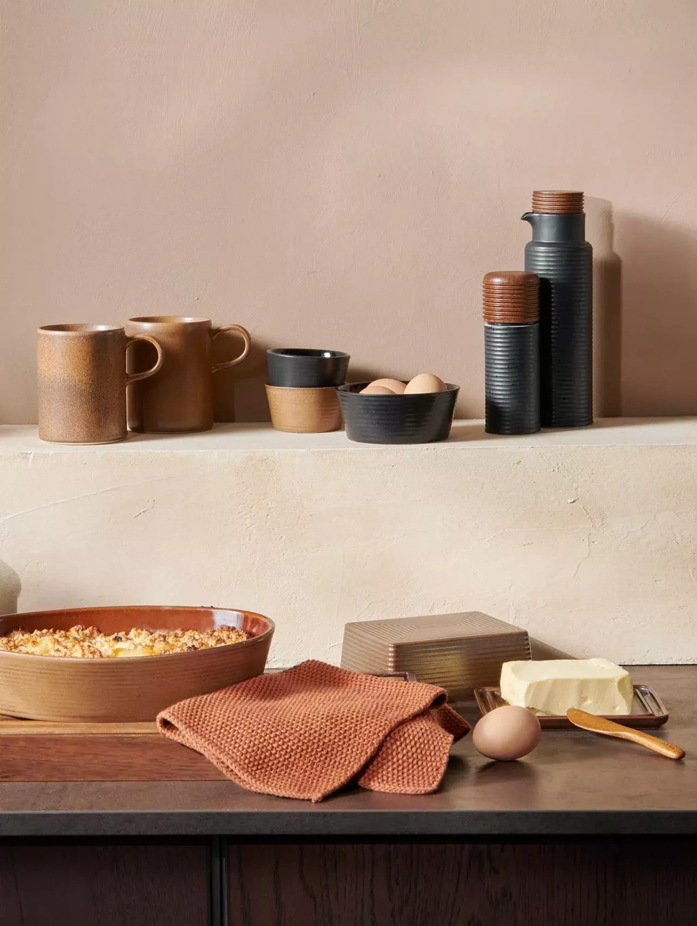 ASA - Масленка Kitchen&#39;art 15,3х11,6см коричневая / артикул   23420238  / GTIN 4024433018957