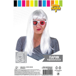 Парик карн Классик белый 50см