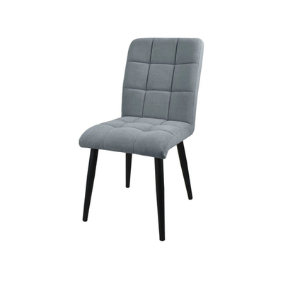 Стул "Комо" ЭМАЛЬ ЧЕРНЫЙ МУАР ткань Catania Silver