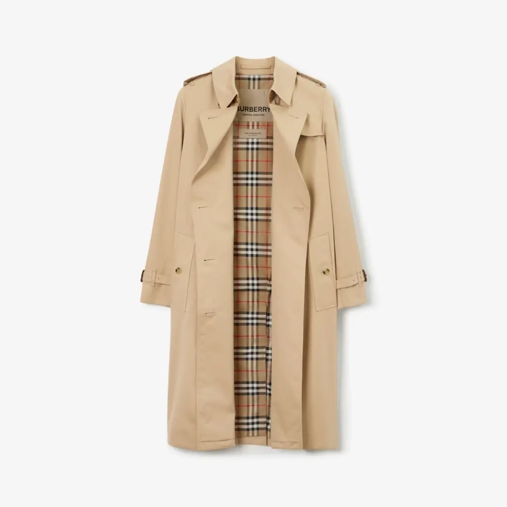 Длинный тренч Kensington Heritage с клетчатой подкладкой Burberry Check