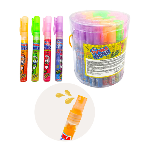 Жидкая конфета "Ручка спрей XXL" ассорти 50мл*20шт*12 блоков.