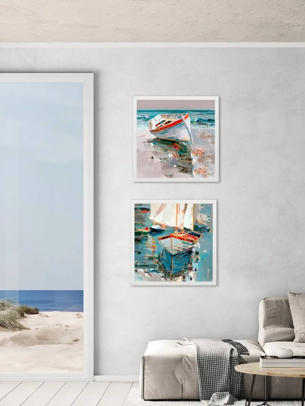 Картина на подрамнике в раме 43*43 см