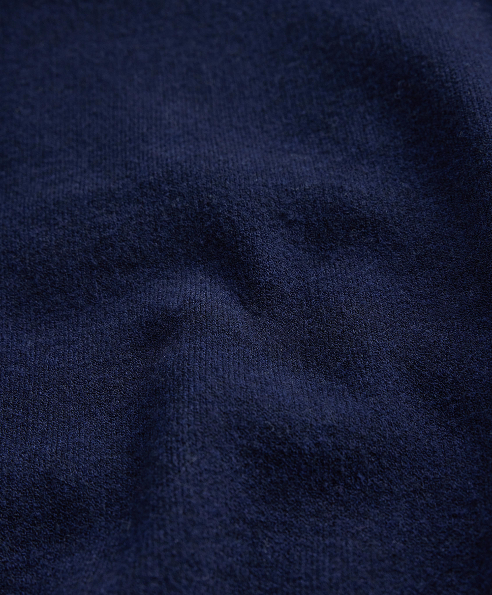 Oysho Свитер с высоким воротником и молнией до уровня груди, синий