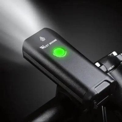 Фонарь велосипедный, передний West Biking YP0701257 (аккум. 1800 mAh, 3 режима,USB)