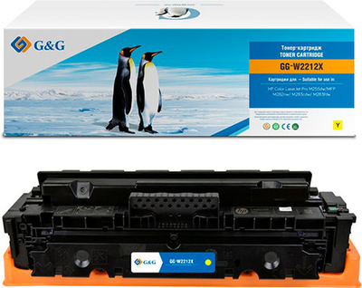 Картридж G&G, аналог HP W2212X/207X желтый 2,45k с чипом