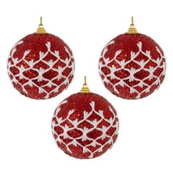 GAEM Набор из 3шт Украшение новогоднее "Шар", D 8 см, L23,5 W8 H8 см