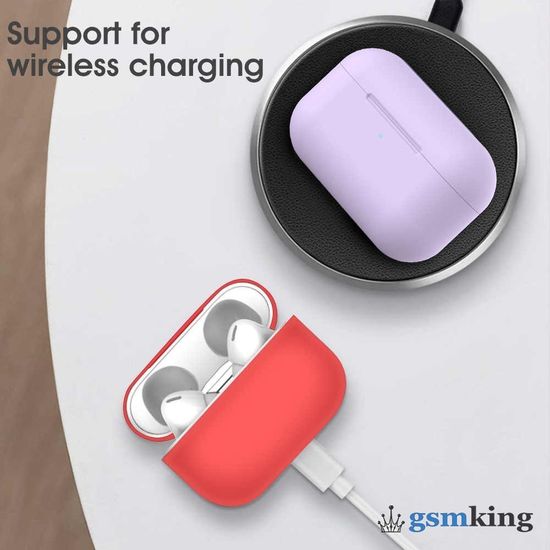 Silicone Case for Apple AirPods Pro 1 & 2 Purple (Пурпурный)