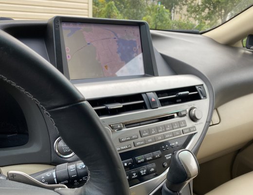 Магнитола для Lexus RX270, RX350 AL10 2009-2013 (ШГУ монохром, джойстик в комплекте, рамка тип 2) - FarCar DX9-9634F2A монитор 9.5" IPS на Android 13, 4+64Гб, CarPlay