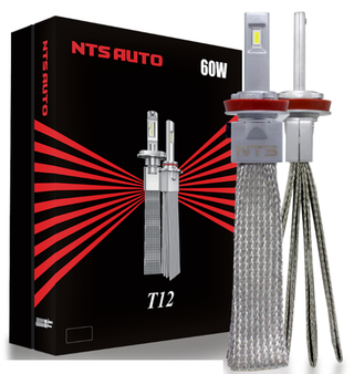 Автолампа LED Н 1 к-т (КОСИЧКА) 12-24V Т12 30W 6000K 2800Lm NTS CANBUS (T12-H1)