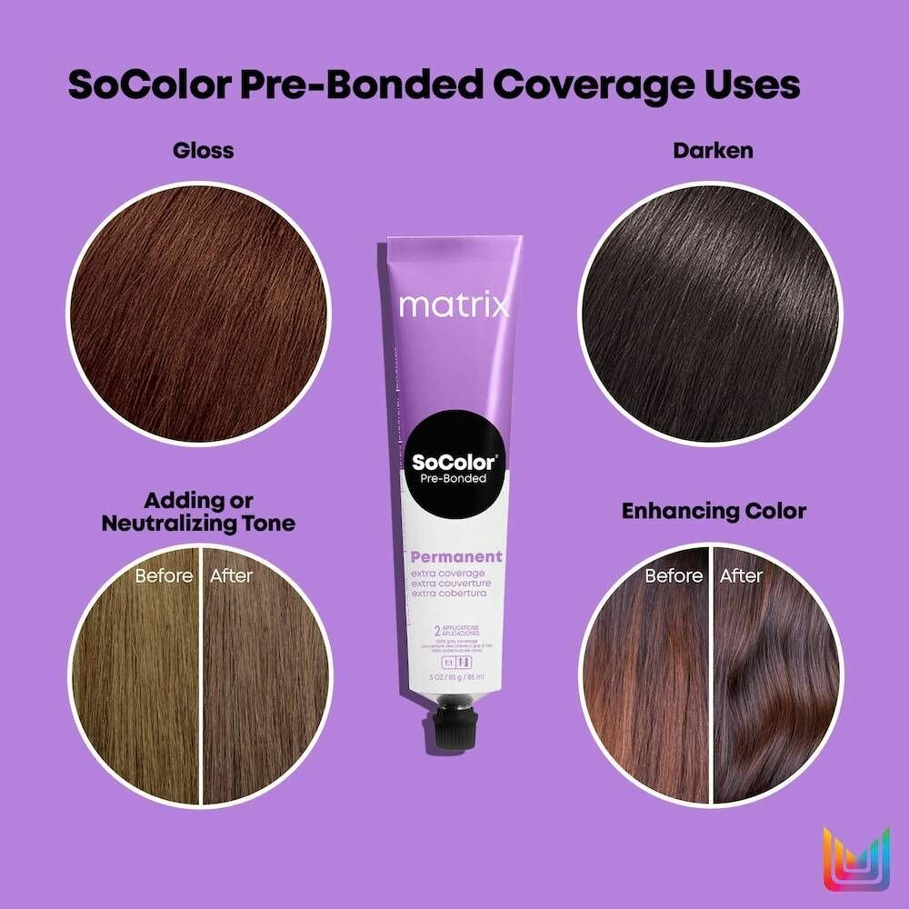 Matrix Краска для волос без аммиака  SoColor Pre-Bonded 505NA Светлый шатен натуральный пепельный 90 мл.