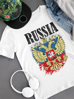 Футболка белая детская патриотическая