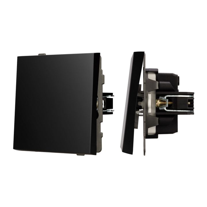 Механизм выключателя одноклавишный непроходной SWT-TENDO-MK01-PL-BK (230V, 10A) Arlight 054035