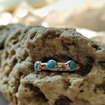 Кольцо ПАРАД ПЛАНЕТ-2, серебро/бирюза