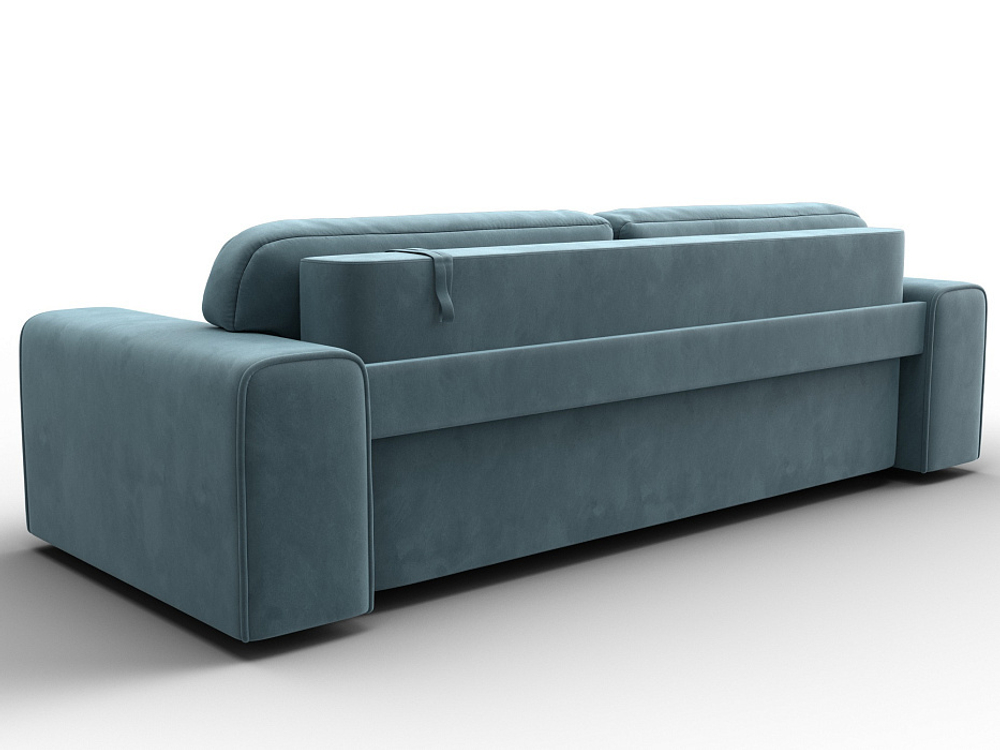 Диван прямой Лига-029, ВЕЛЮР Бирюзовый