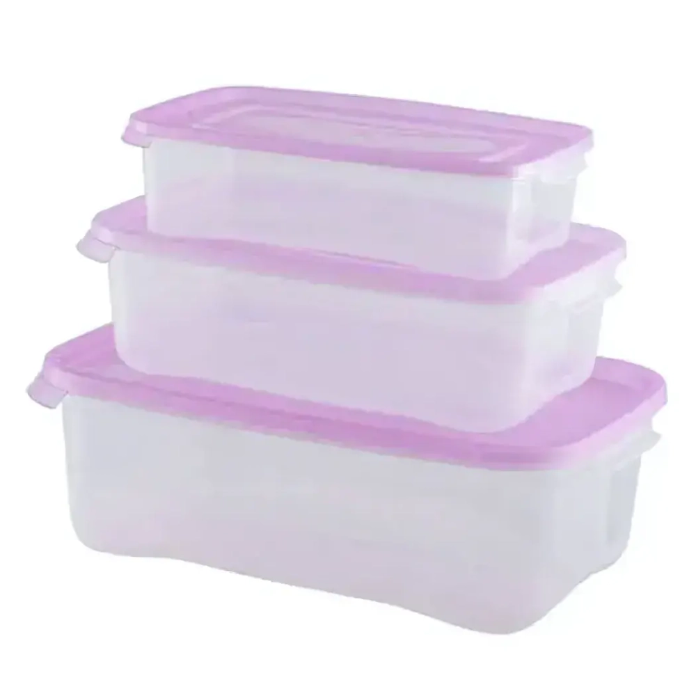 Комплект контейнеров СВЧ 0,7+1,2+2,2л, прямоугольные КАСКАД