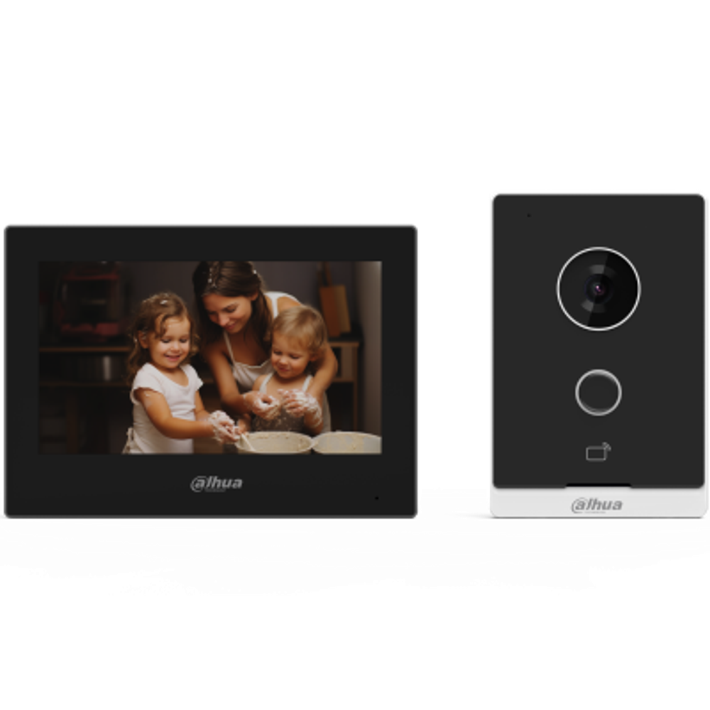 Комплект IP и Wi-Fi видеодомофона Dahua DHI-KTW04
