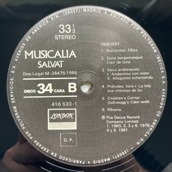 Винтажная виниловая пластинка LP Musicalia 34 Claude Debussy Клод Дебюсси (Испания 1986)