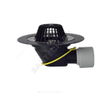 Воронка кровельная HL64.1 с горизонтальным выпуском PP Дн 75/110 с листвоуловителем, электрообогревом, теплоизоляцией, обжимным фланцем HL HL64.1