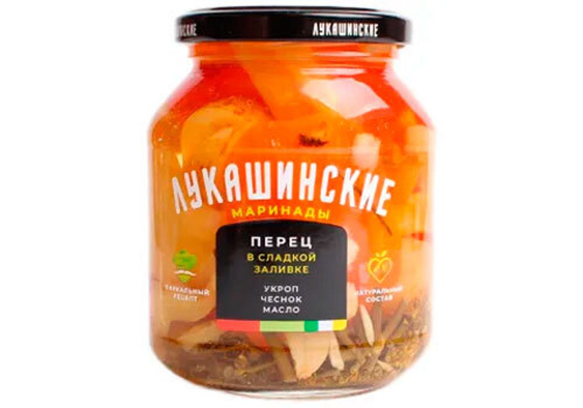 Перец с укропом и чесноком "Лукашинские", 340г