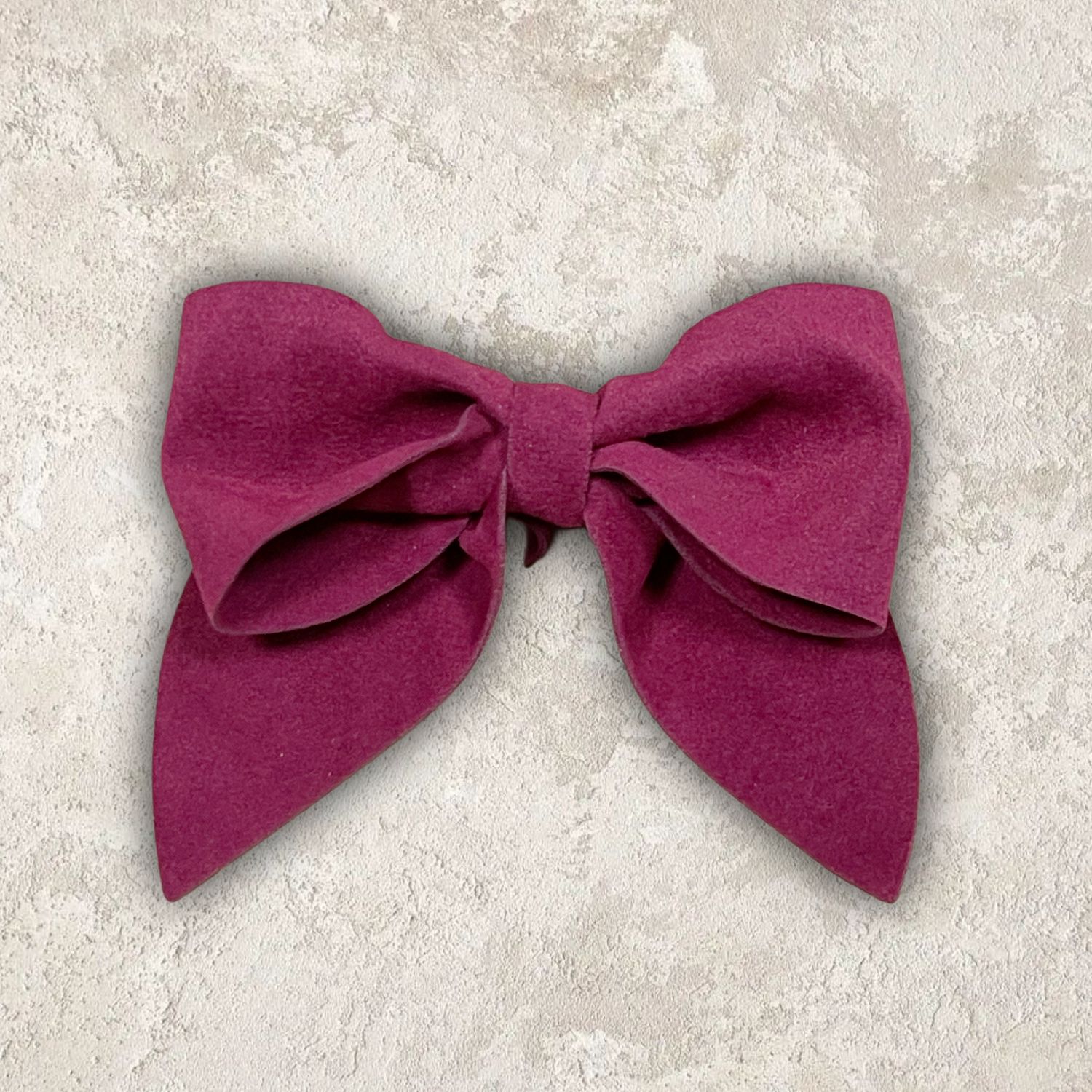 вырубка из замши бант 18*9 см (1 шт) бордовый