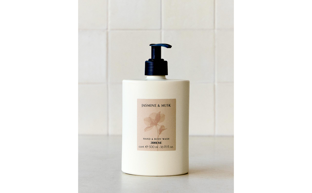 Zara Home Жидкое мыло Jasmine & Musk 500 мл для рук и тела, парфюмированное, аромат цветочный древесный