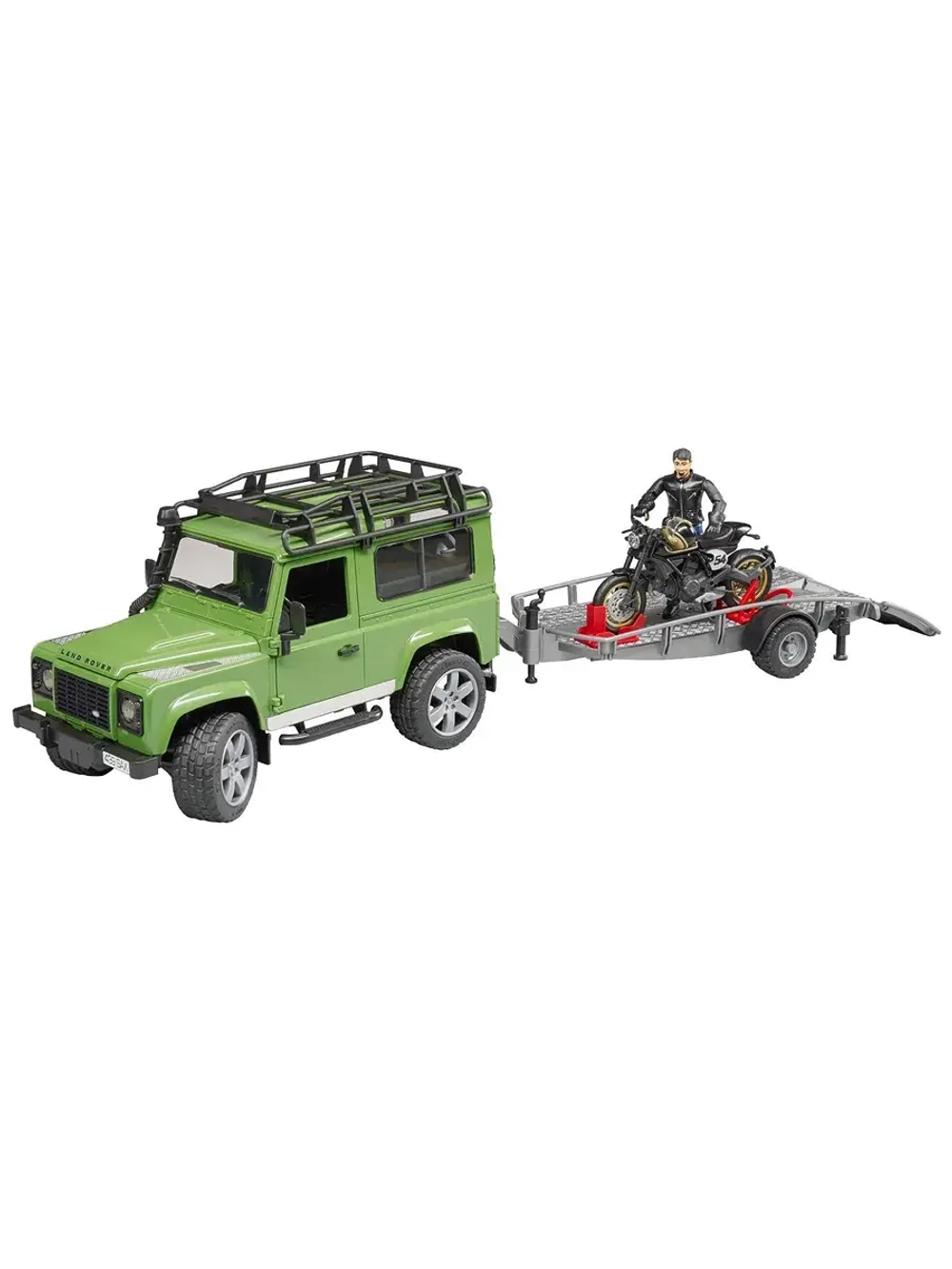 Внедорожник Land Rover с мотоциклом Ducati Брудер 02598