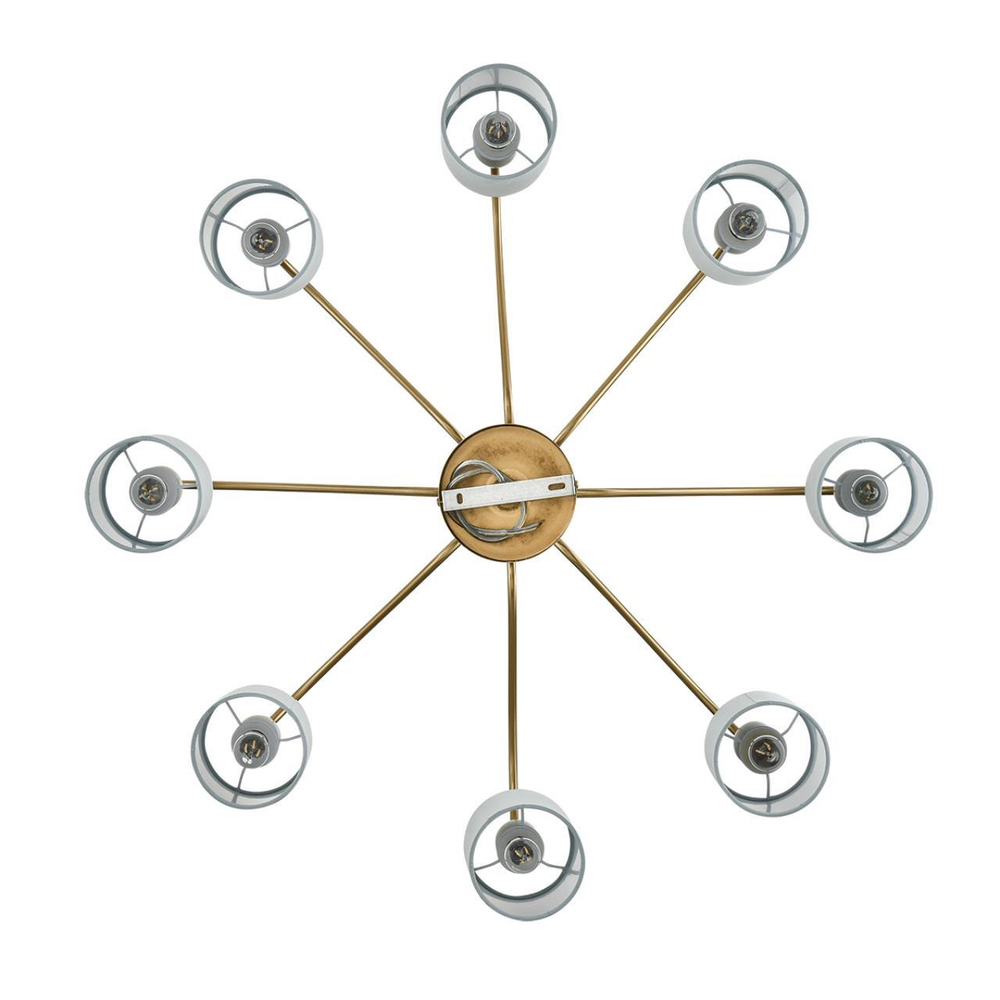 6590/8 CLASSI LN25 57 латунь/мятный зеленый, металл, керамика/текстиль Люстра подвесная E14 8*40W 220V ANRI