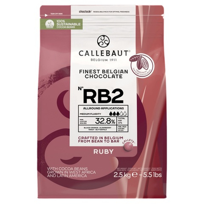 Шоколад рубиновый 32,8% «CALLEBAUT» RUBY 2.5 кг