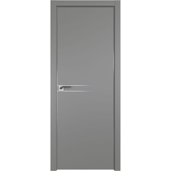 Межкомнатная дверь unilack Profil Doors 111E грей с алюминиевым молдингом