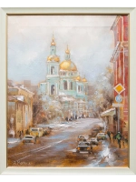 Картина маслом Москва. Богоявленский собор Рыбаков
