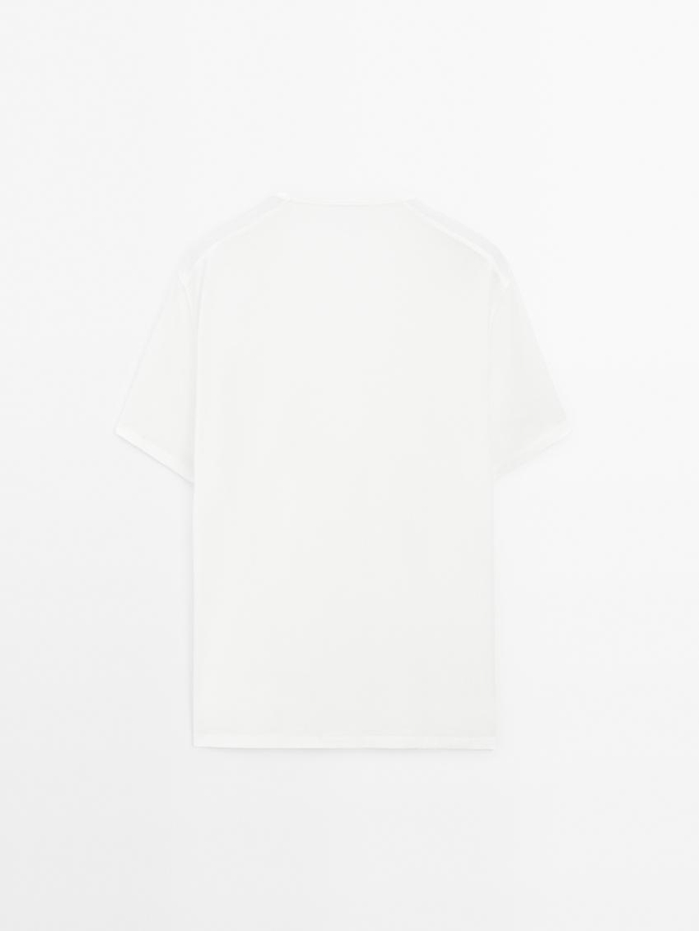 Massimo Dutti Легкая футболка из 100% хлопка, кремовый