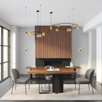 DK4065-BK+SG Подвесной светильник ORBIT , IP20, 10xGU10 LED до 15 Вт, черный + сатинированное золото, алюминий