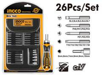 Отвертка с набором насадок и головок 26 шт INGCO HKSDB0268 INDUSTRIAL