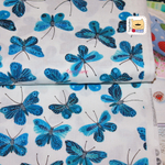 Ткань для пэчворка 20769 (синие бабочки) 45х55см