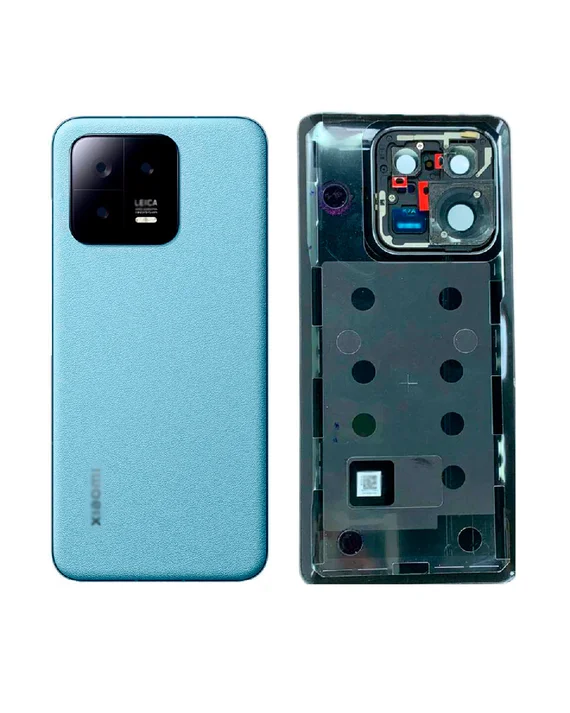 Задняя крышка для Xiaomi Mi 13 Pro (Синяя) со стеклом камеры