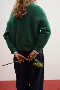 Брюки свободного кроя, темно-синие