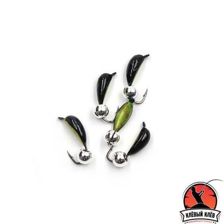 Мормышка вольф. безнасадочная "ЯМАН" Малек №3, d-3 мм, L-8 мм, вес 0,60 гр., серебряный шар