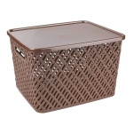 Корзина Плетенка (350х225) с крыш. корич