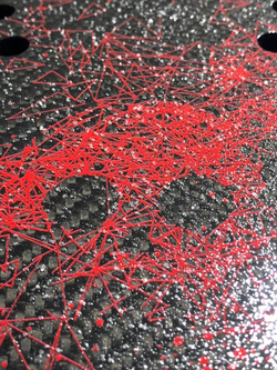 Ракетка BLACK DEATH красная Turquoise с дополнительным нанесением «Rotor»