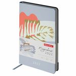 Ежедневник датированный 2022 А5 138x213 мм BRAUBERG "Vista", под кожу, "Botanica", 112843